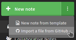 Importing a file from GitHub